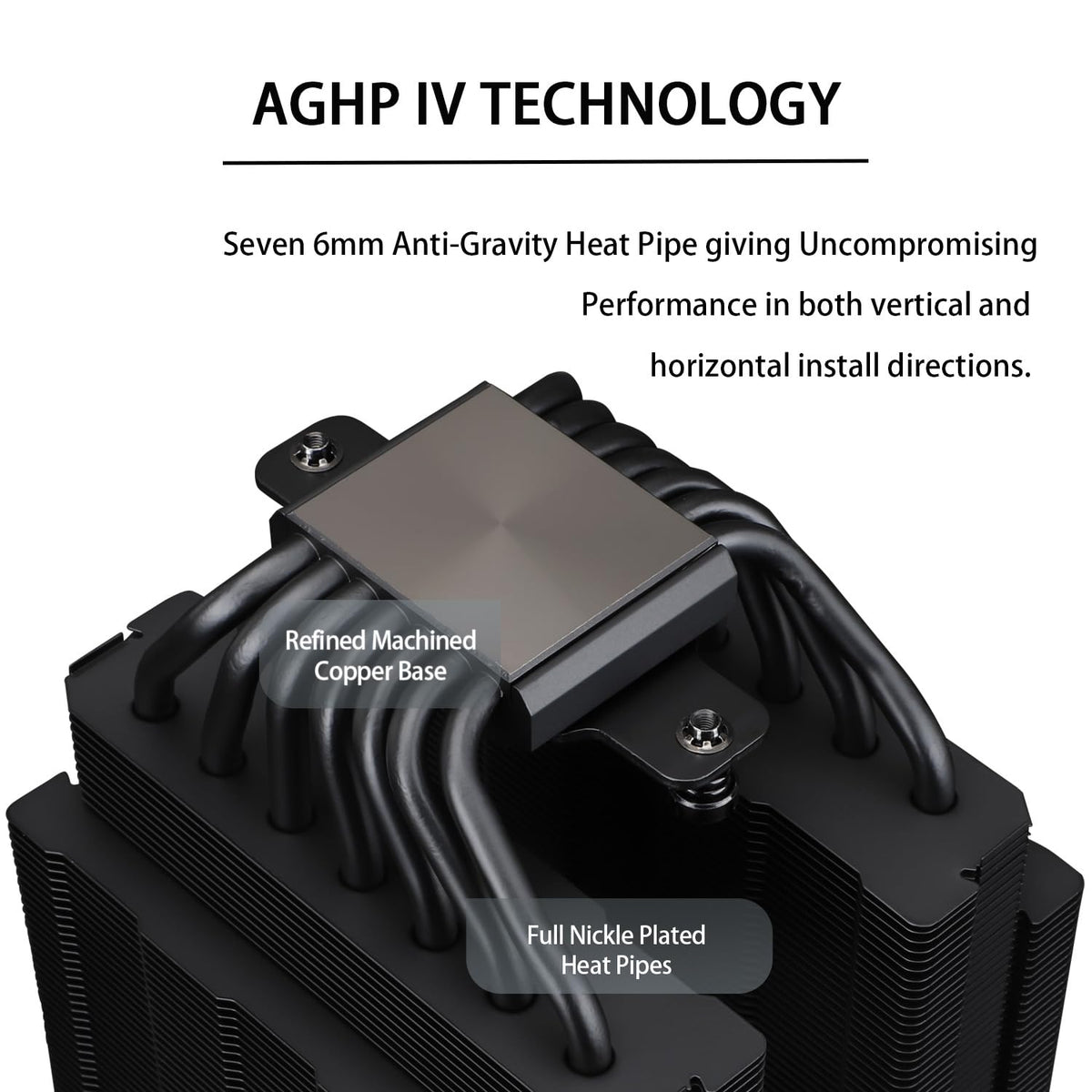 CPU Cooler with Dual PWM Fan and 7 Heat Pipes U46323