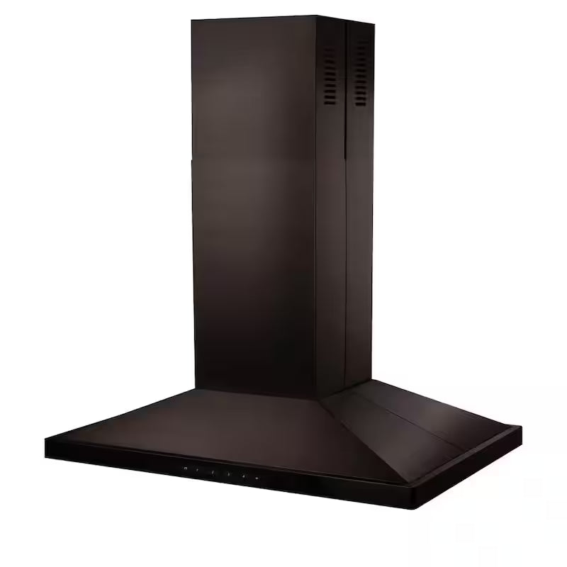 Black Stainless Steel Island Mount Range Hood O46635