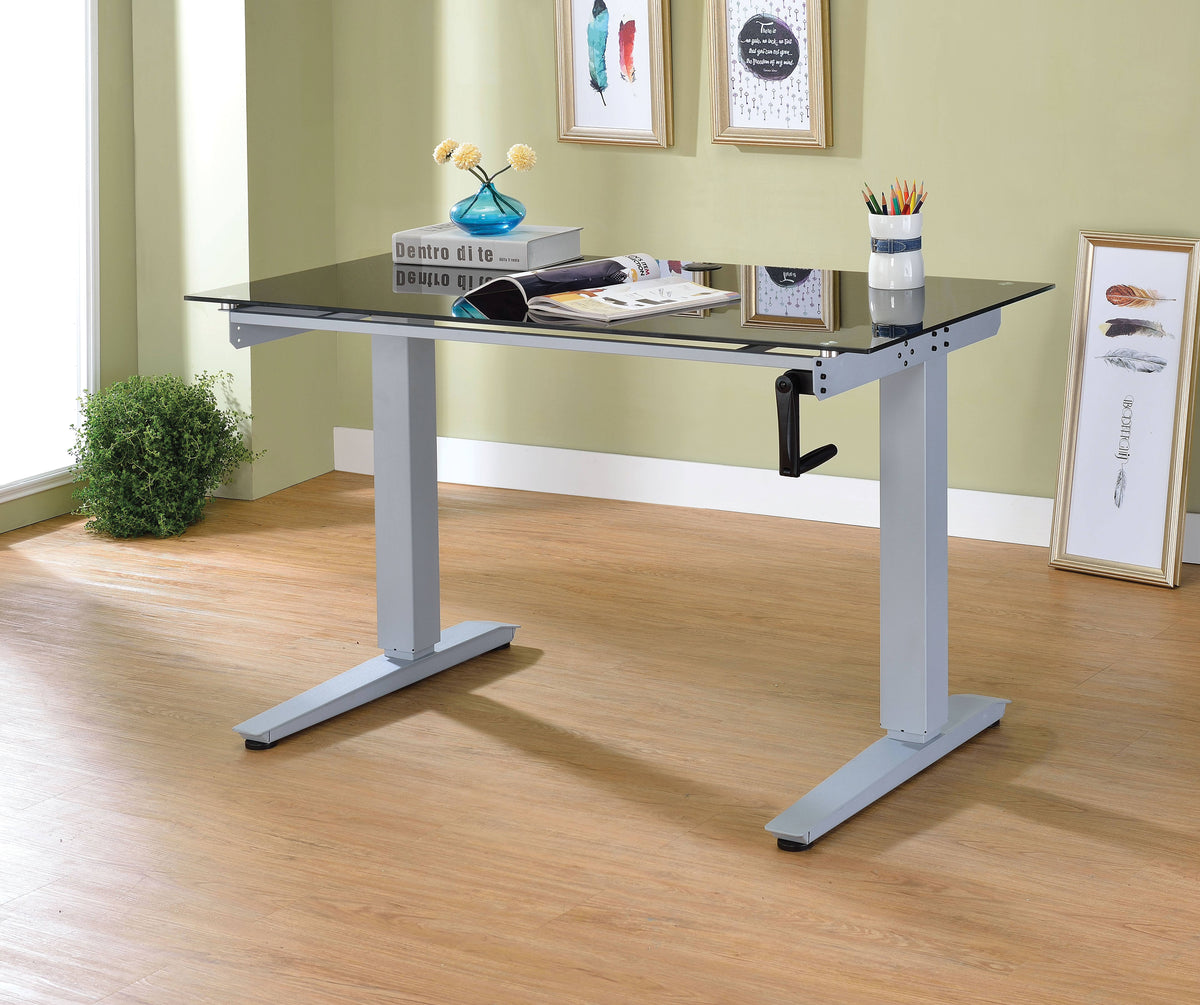 Black Glass Writing Desk I673587