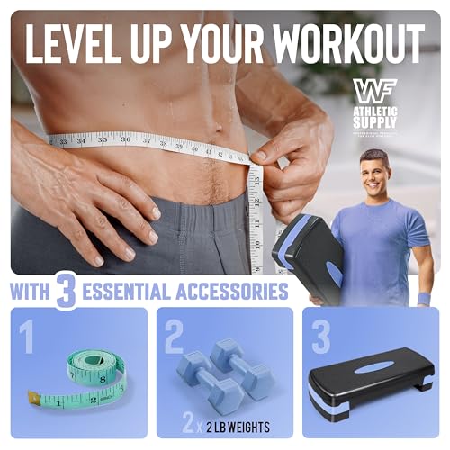 Adjustable Stepper Set with Dumbbells & Measuring Tape E498