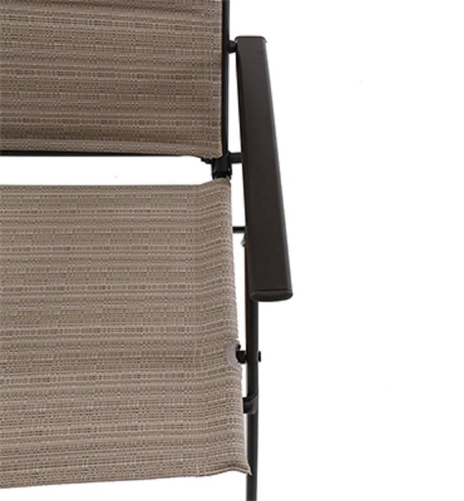 Silver Folding Steel Outdoor Dining Chair (2-Pack) Y515