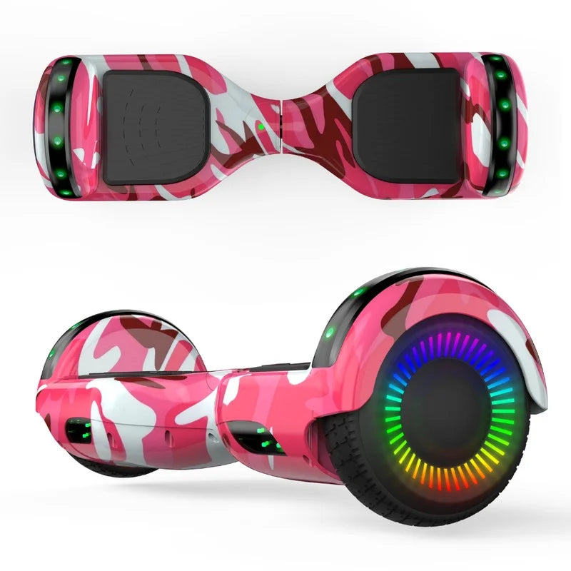 Pink 6.5 Electric Balance Wheel Scooter with Wireless Speaker R7531