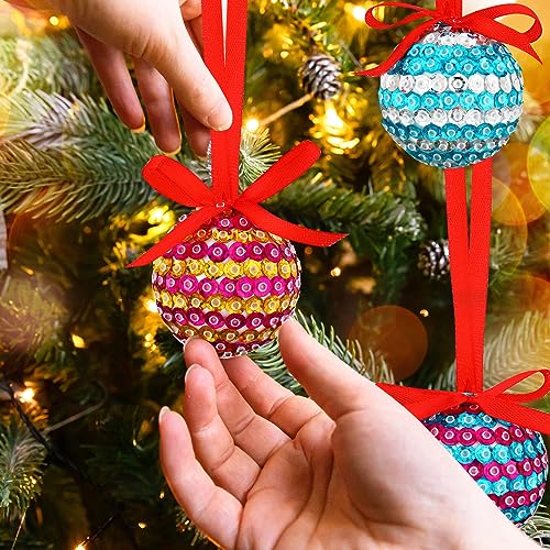 20 Sets Christmas Crafts Sequin Ornaments Kit M27748