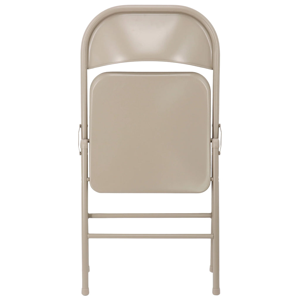 Beige Metal Folding Dinner Chairs E288