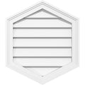 26x22W x 34x22H Vertical Peaked Surface Mount PVC Gable Vent P873