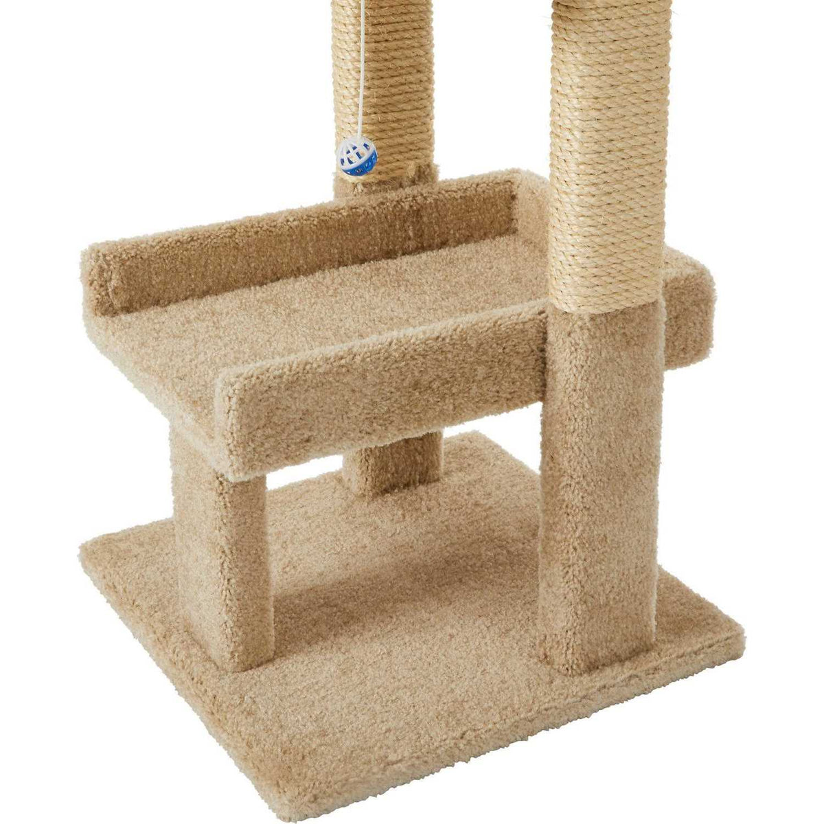 32-in Wooden Cat Tree with Toy B84808