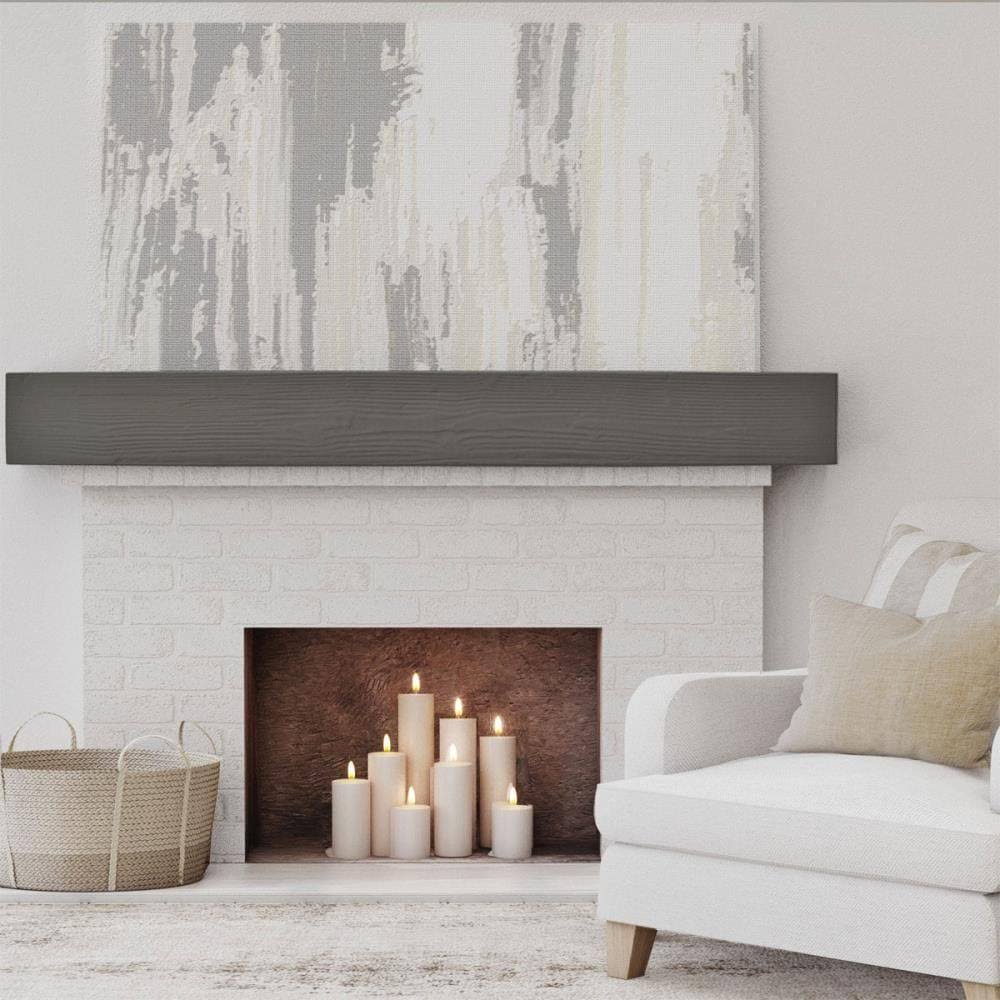 Sandblasted Faux Wood Fireplace Mantel Y83731