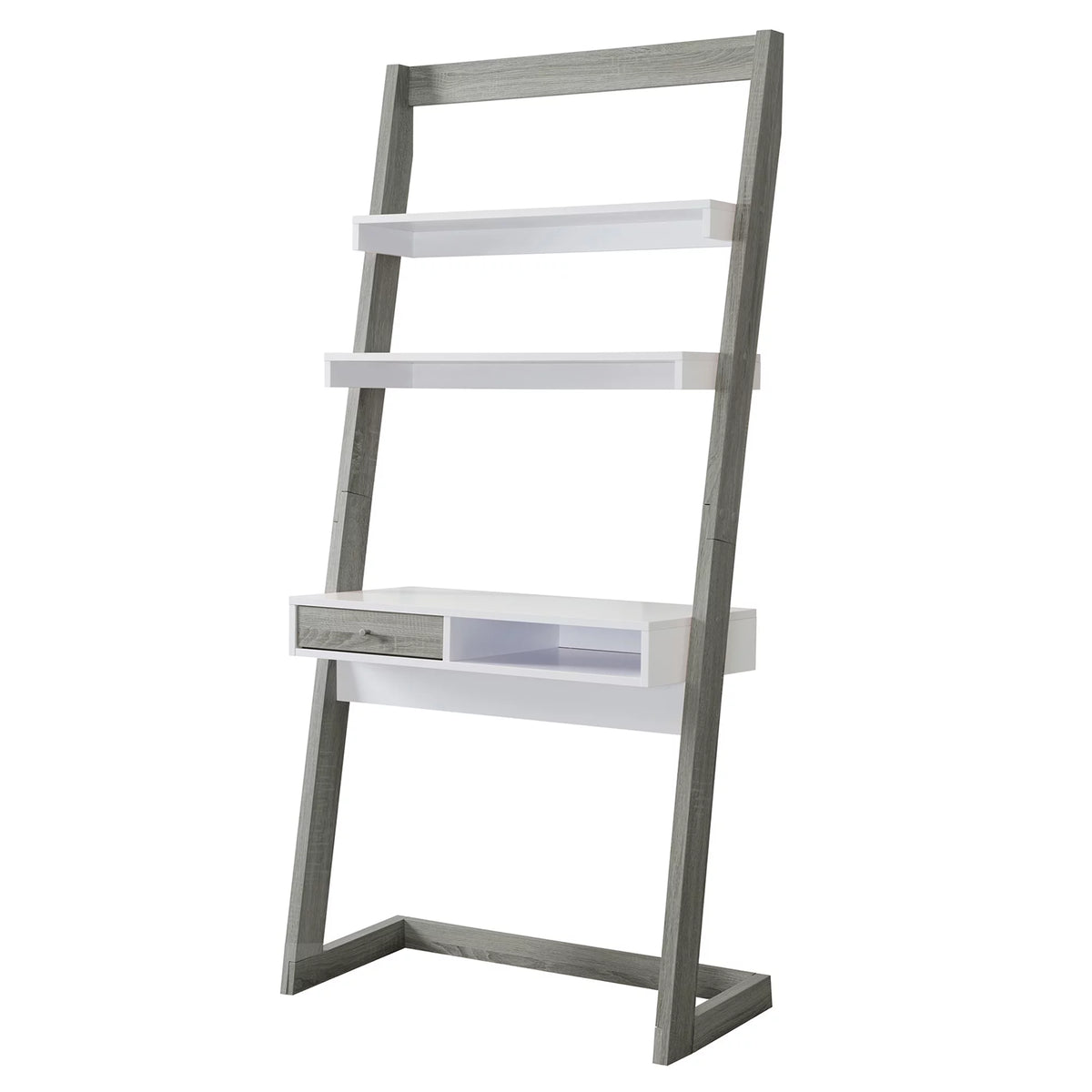 Leaning Writing Desk with Shelves R94752