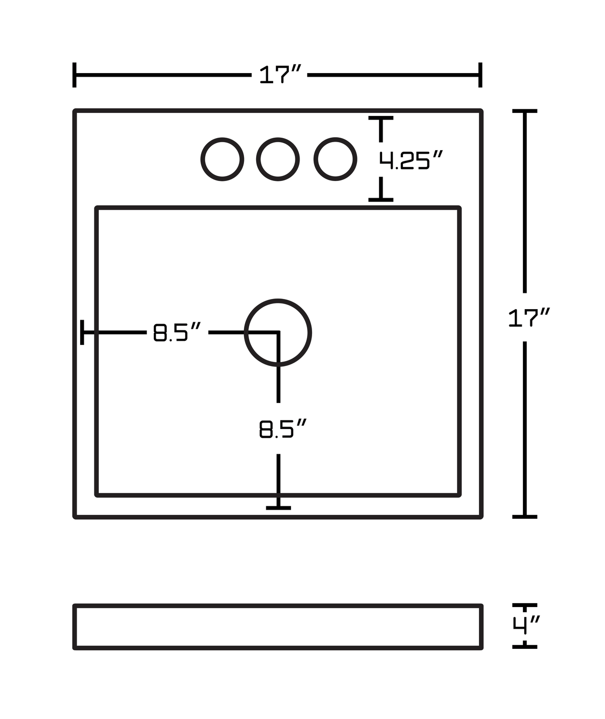 White Vessel for 3H4-in. Center Drilling O260369