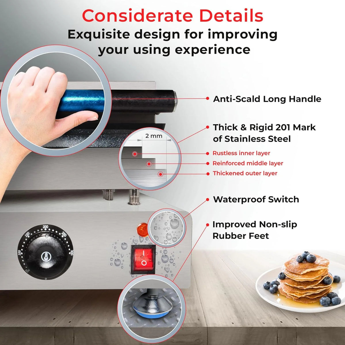25PCS Electric Mini Pancake Maker Machine With Batter Dispenser Z321267