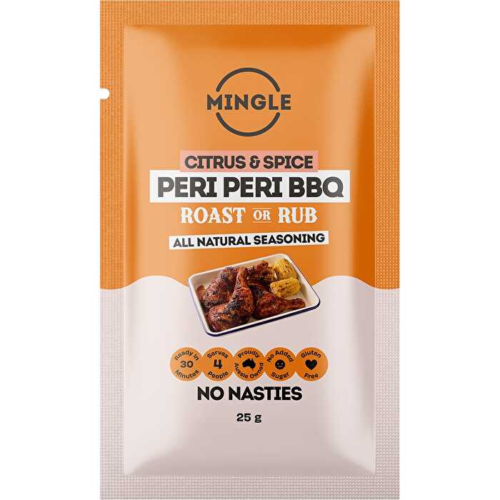 Peri Peri BBQ Roast Or Rub All Natural Seasoning 12x25g D5142