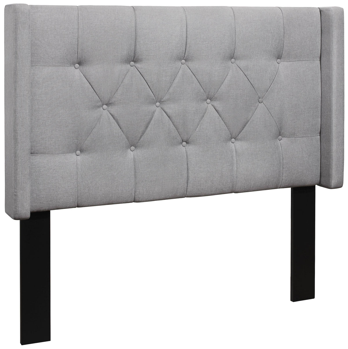 King Light Gray Linen Headboard C12729