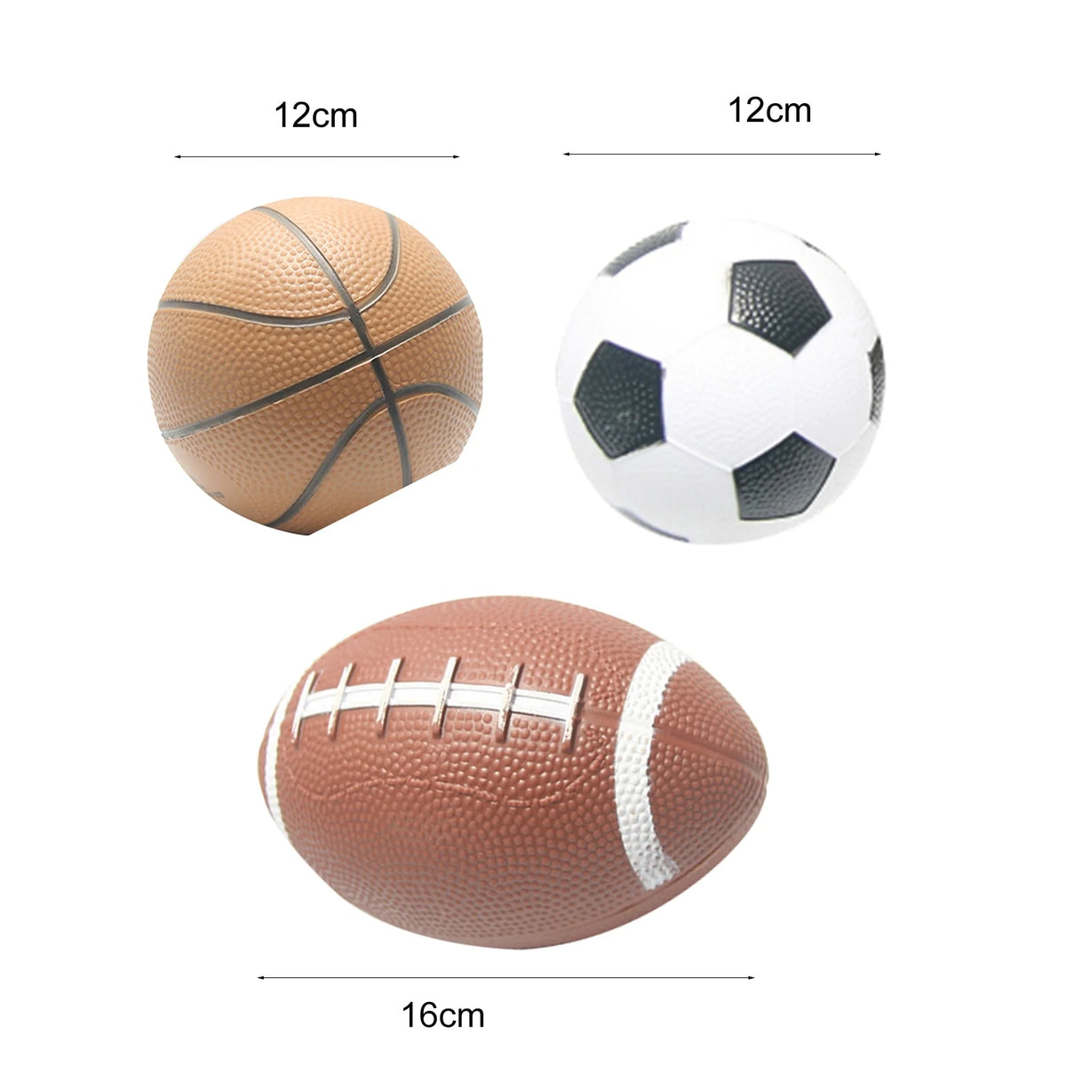 Mini Inflatable Rubber Ball Rugby Football Basketball Toy W28148