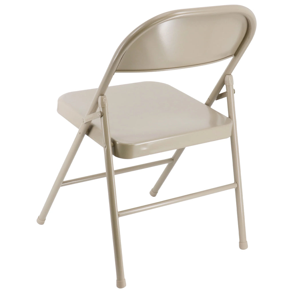 Beige Metal Folding Dinner Chairs E288