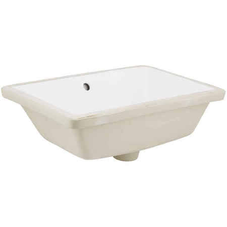 18 in. Rectangle Undermount Sink Set in White Z54456
