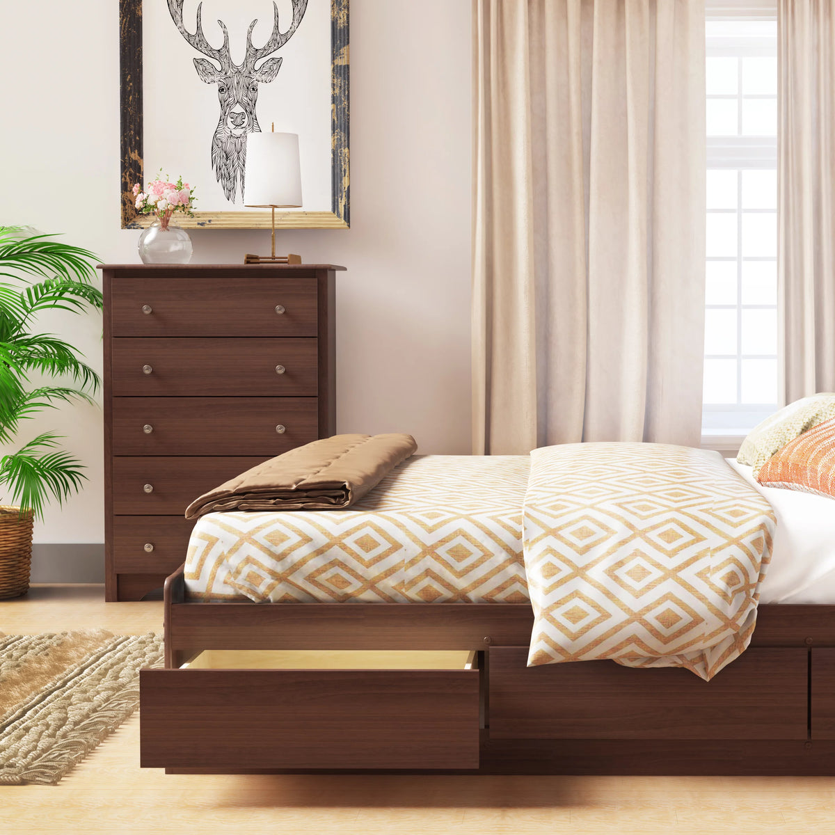 Cherry 5-Drawer Dresser N233200