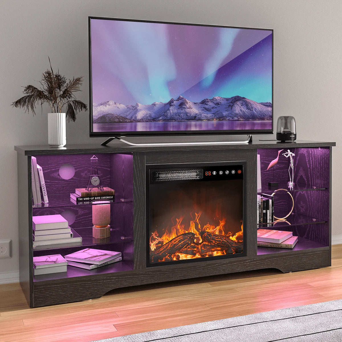 Fireplace TV Stand with 18'' Fireplace G8583