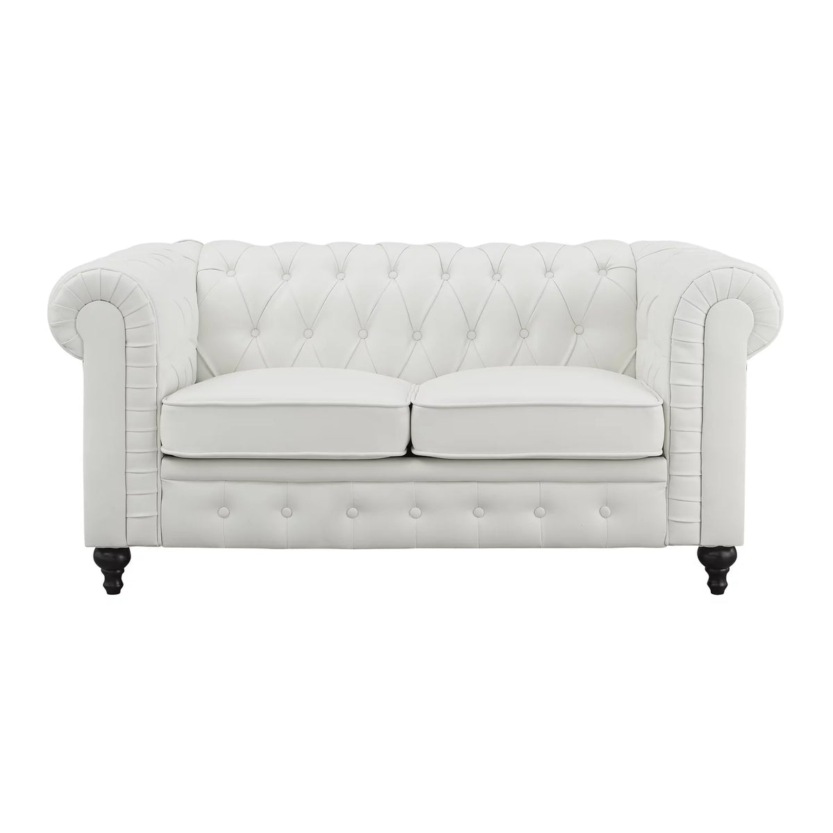 White Tufted Sofa X1876