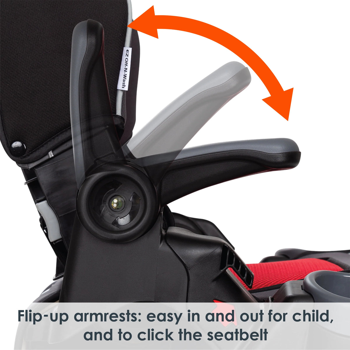 Folding High Back Booster Car Seat Red G245