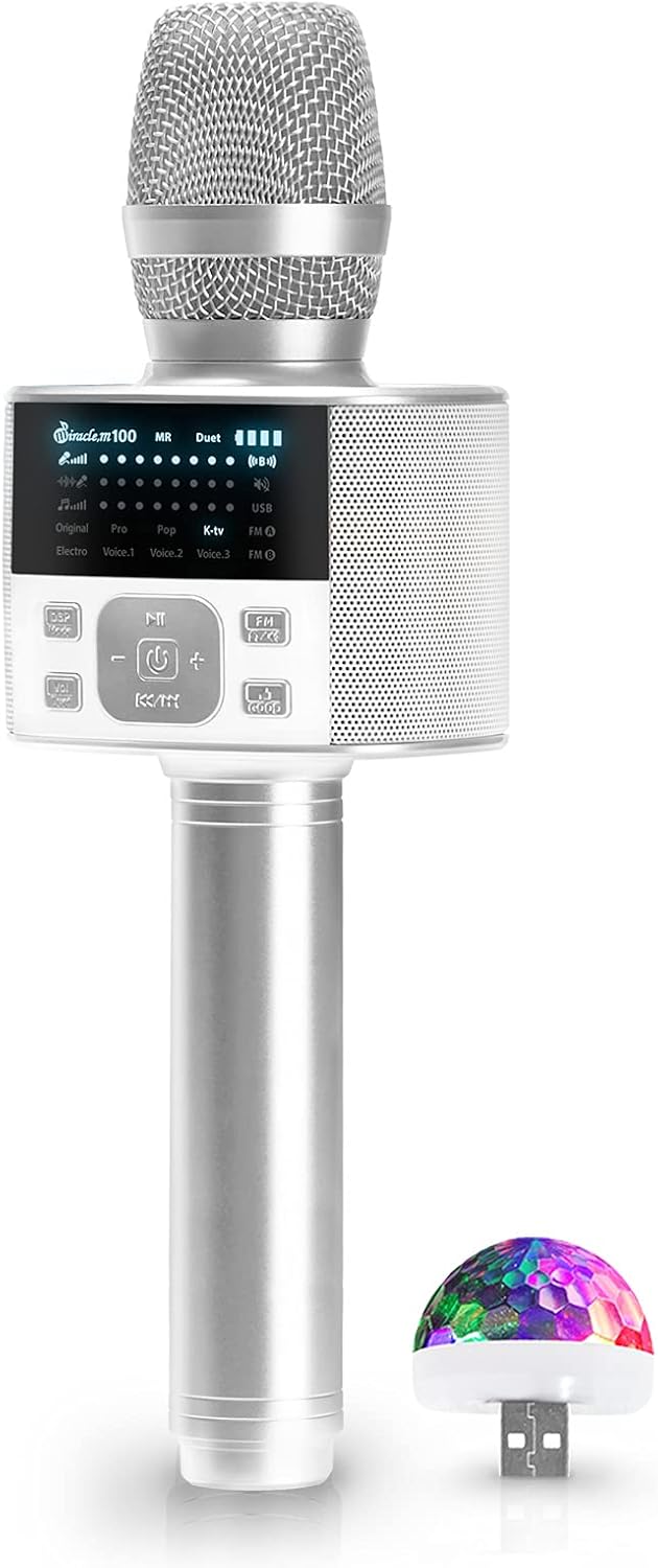 Bluetooth Karaoke Microphone with LED Screen Y8703