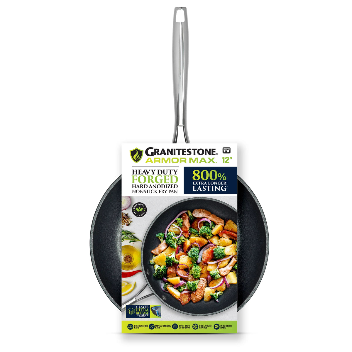 12" Nonstick Hard Anodized Fry Pan W535