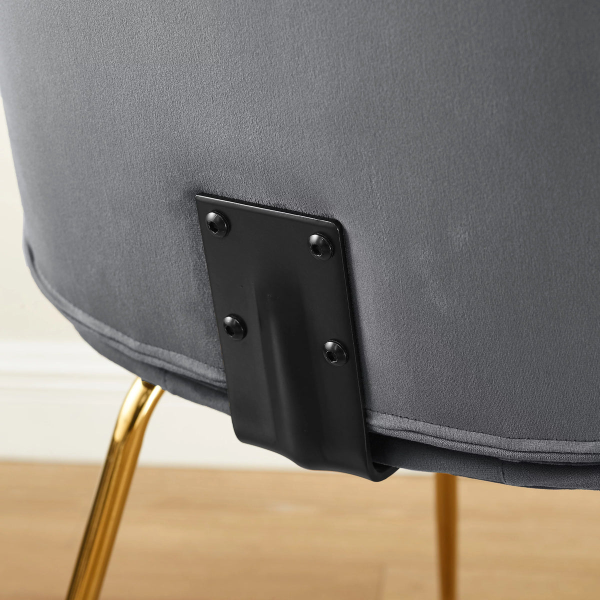 Gray Velvet Tufted Upholstered Dining Chairs K69013