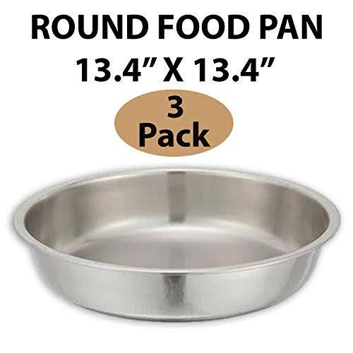Round Chafing Dish Buffet Set with Water Pans, Food Pans, Frames, Lids, Fuel Holders, 6 Fuel Cans K62170