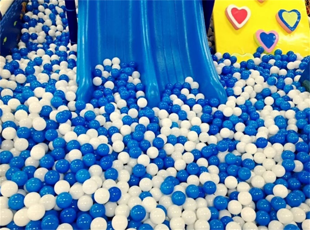 10pcs White Blue Soft Plastic Ocean Ball Baby Swim Pit Toy 7cm D85285