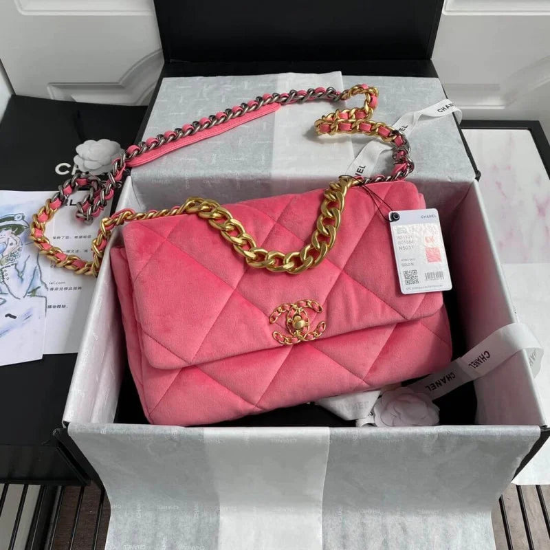 Large Velvet Flap Bag J80334