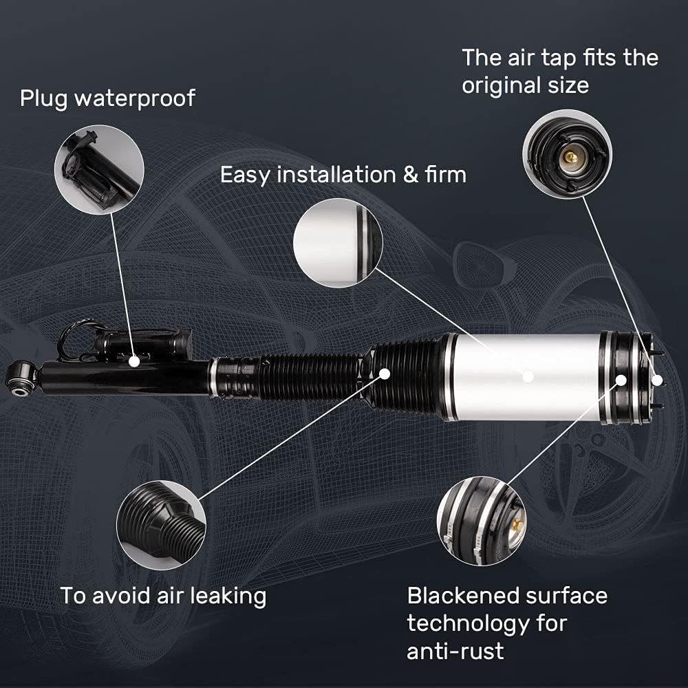 Rear Pair Air Suspension Shock Strut Q8052