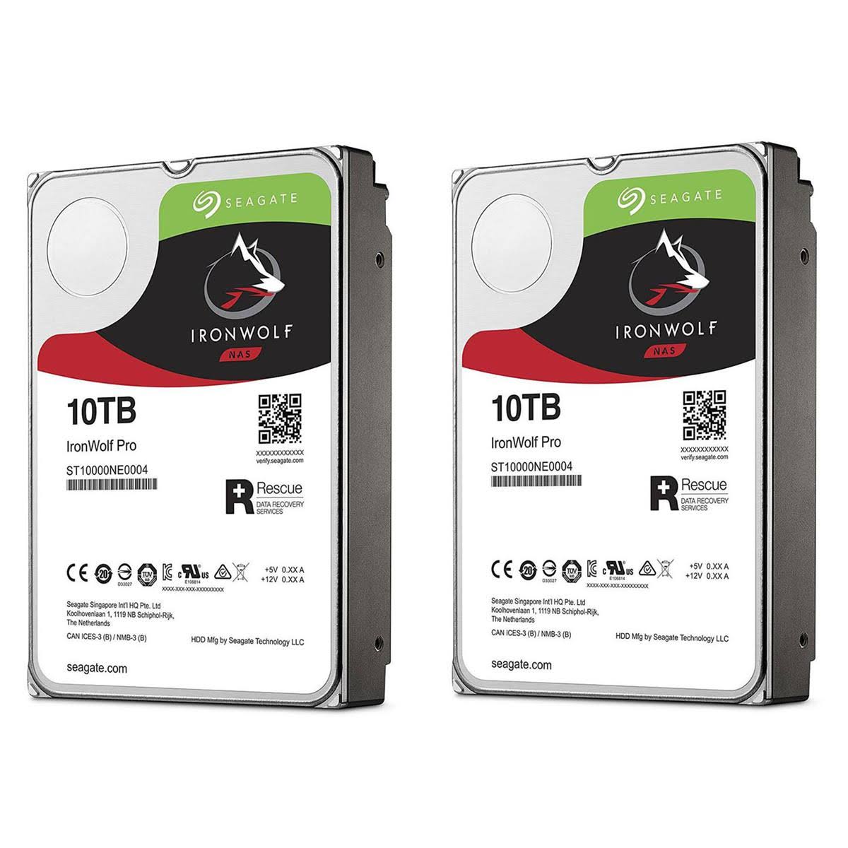 2 Pk 10TB NAS Internal HD CMR 3.5 SATA 7200 RPM Q748