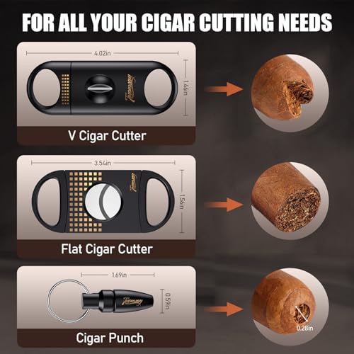 Cedar Wood Glass Top Cigar Humidor with Hygrometer Q886225