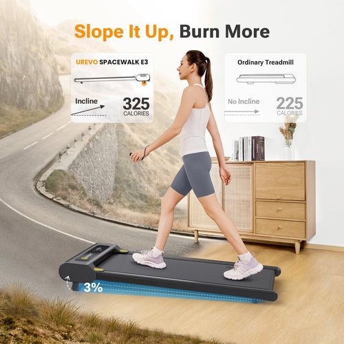 2 in 1 Under Desk Treadmill with Remote Control Q786
