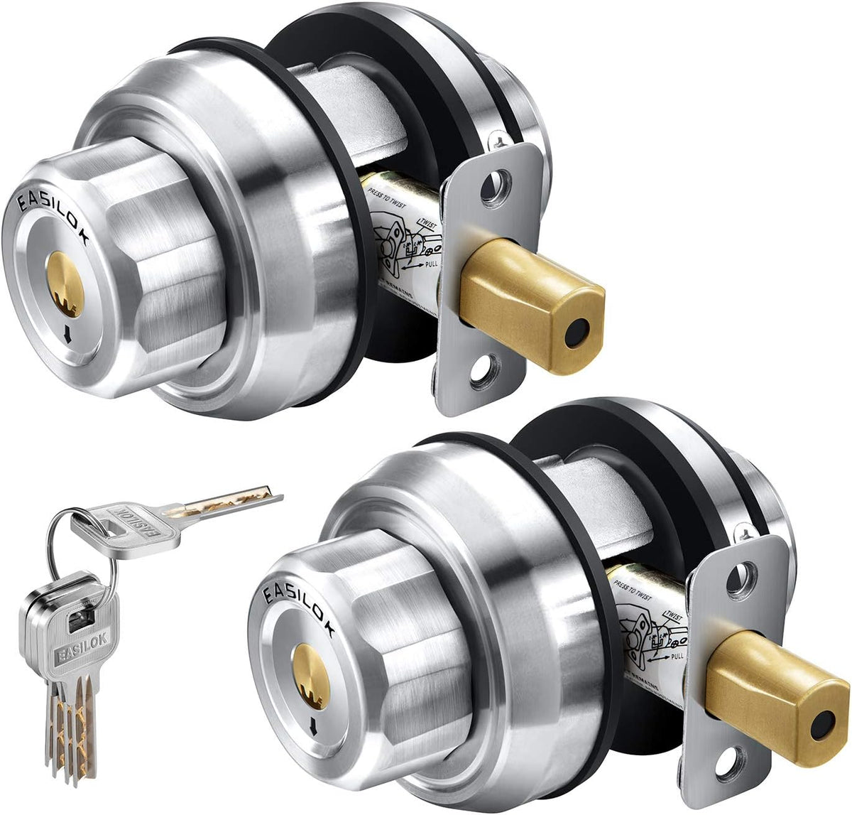 Single Cylinder Keyless Deadbolt Lock with Door Knob S87775