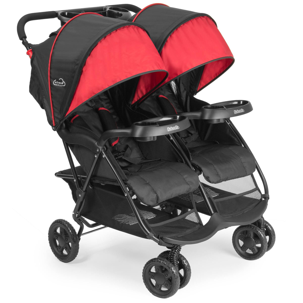 Red/Black Lightweight Double Stroller G660525