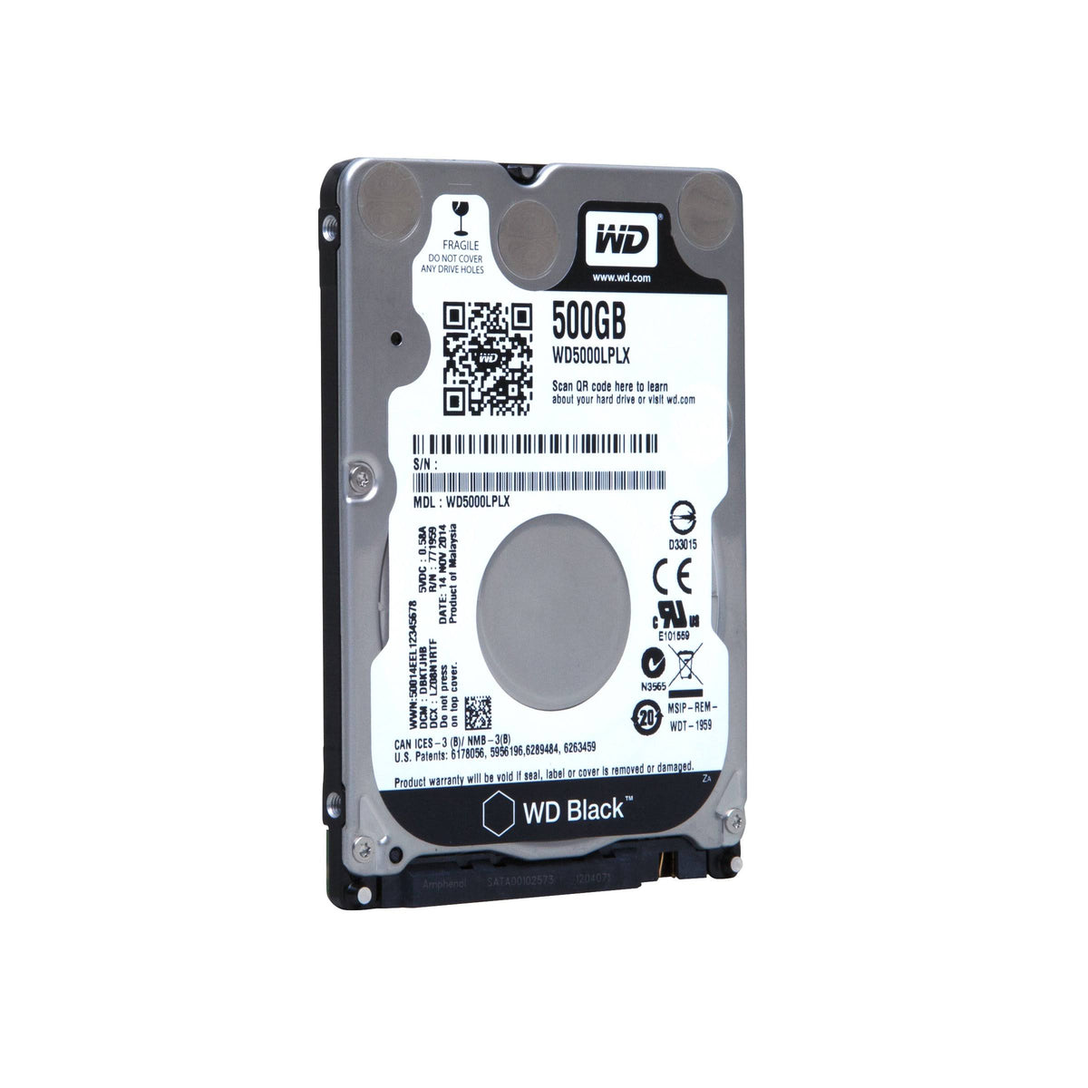Black 500 GB 2.5" Internal Hard Drive L504040
