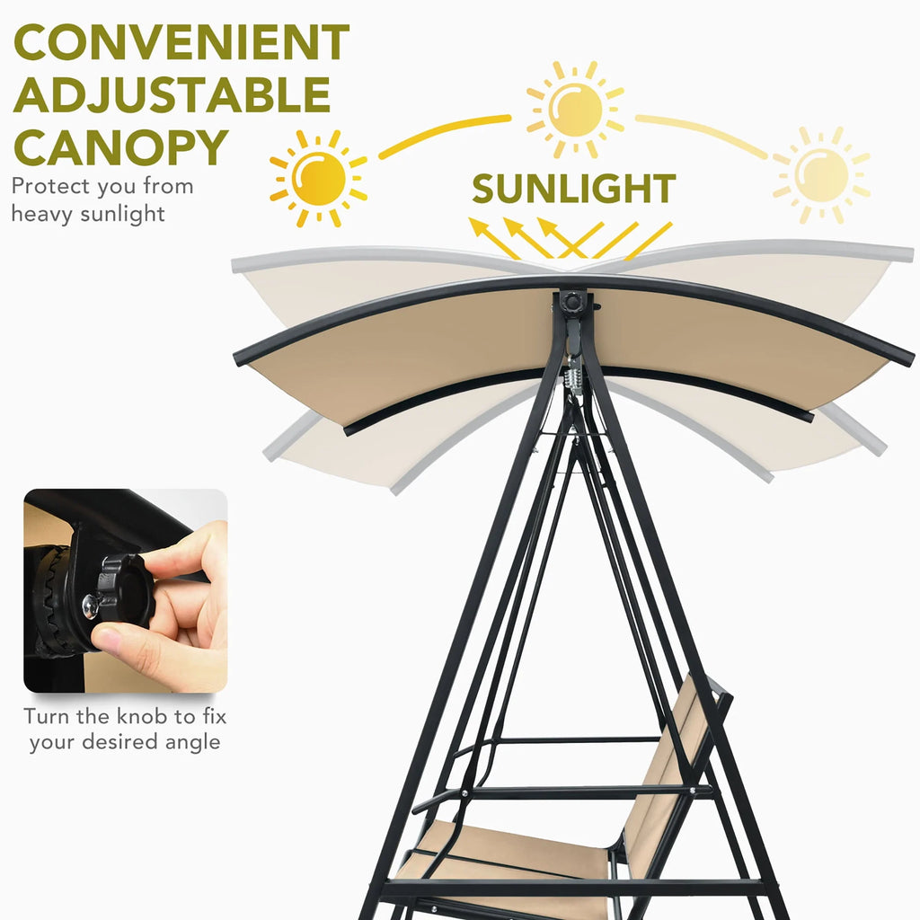 2-Seat Swing Loveseat with Canopy R674