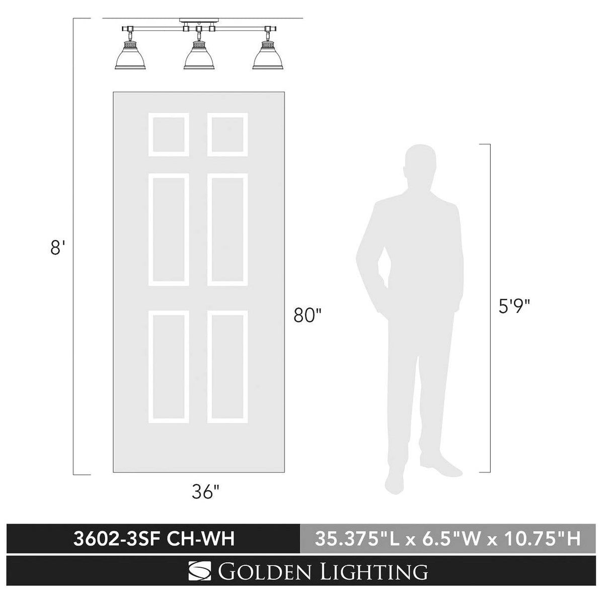 3 Light Semi-Flush Track Light Q267470