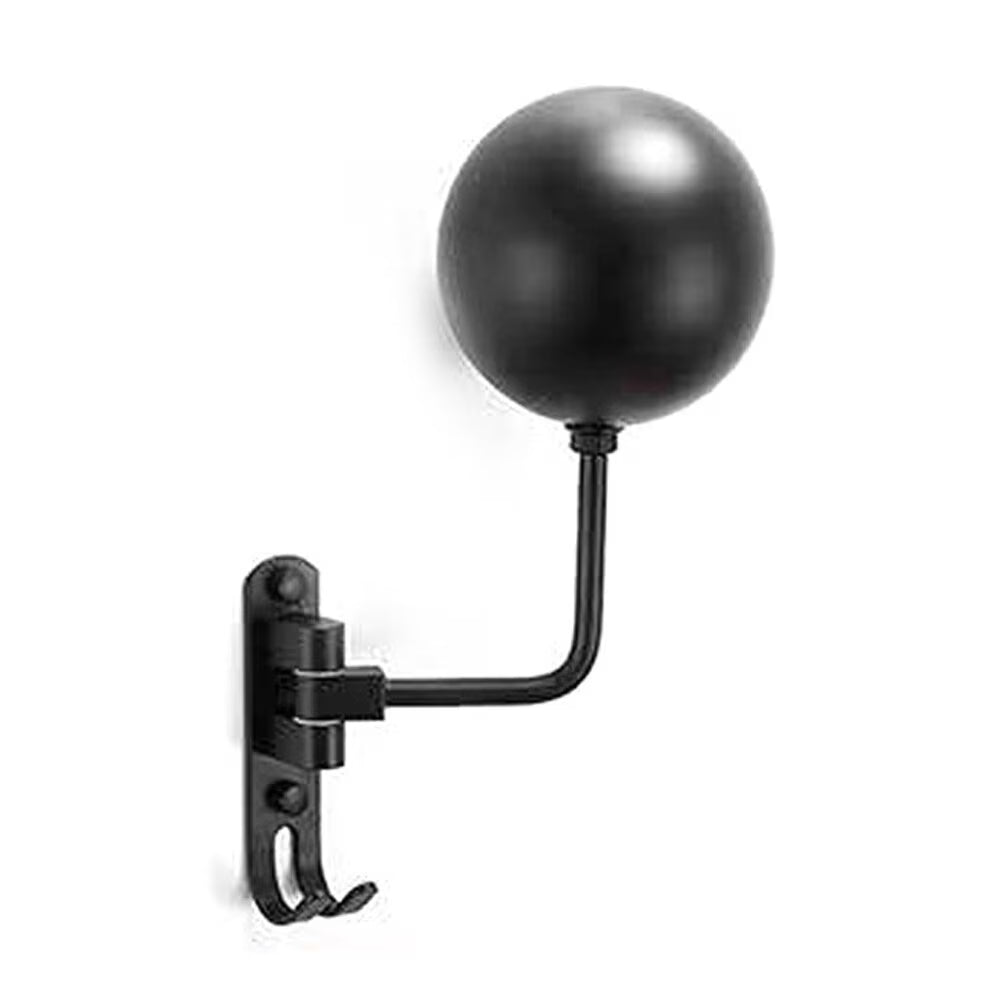 180° Rotation Metal Helmet Rack Wall Mounted with 2 Hooks Q860819