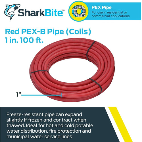 1 in. 100 ft. Red Pex Coil T440791