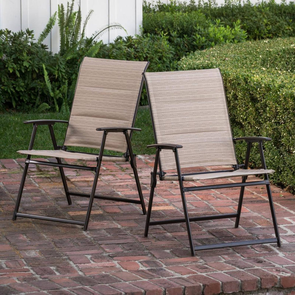 Silver Folding Steel Outdoor Dining Chair (2-Pack) Y515