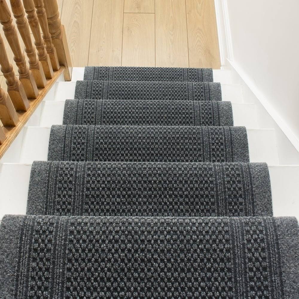 Aztec Gray Stair Carpet Runner 6 foot Q39966