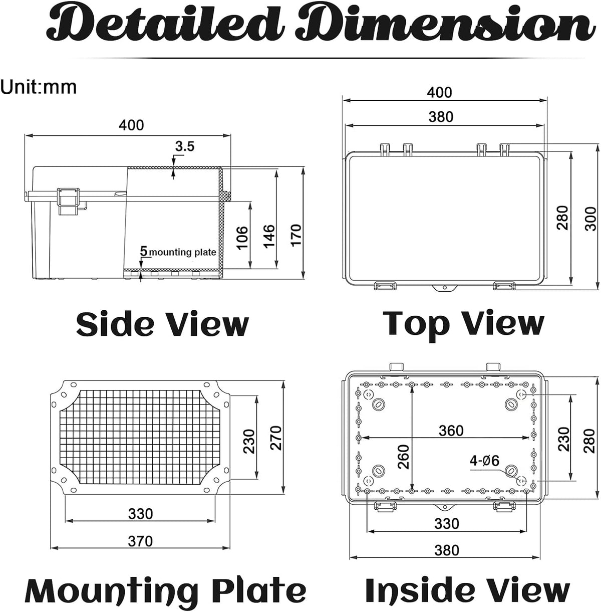 ABS Plastic IP65 Junction Box with Lock Pack of 2 V18799
