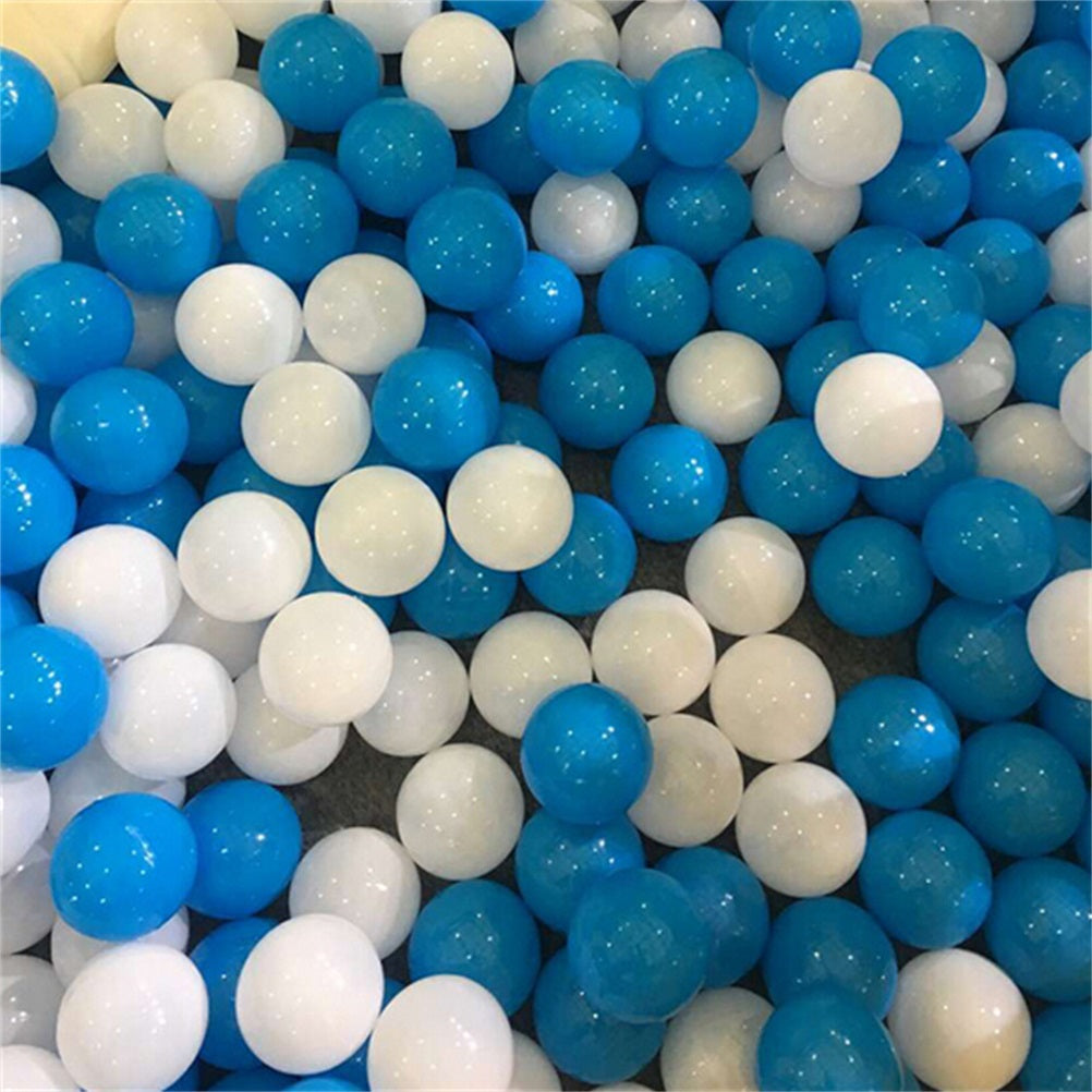 10pcs White Blue Soft Plastic Ocean Ball Baby Swim Pit Toy 7cm D85285