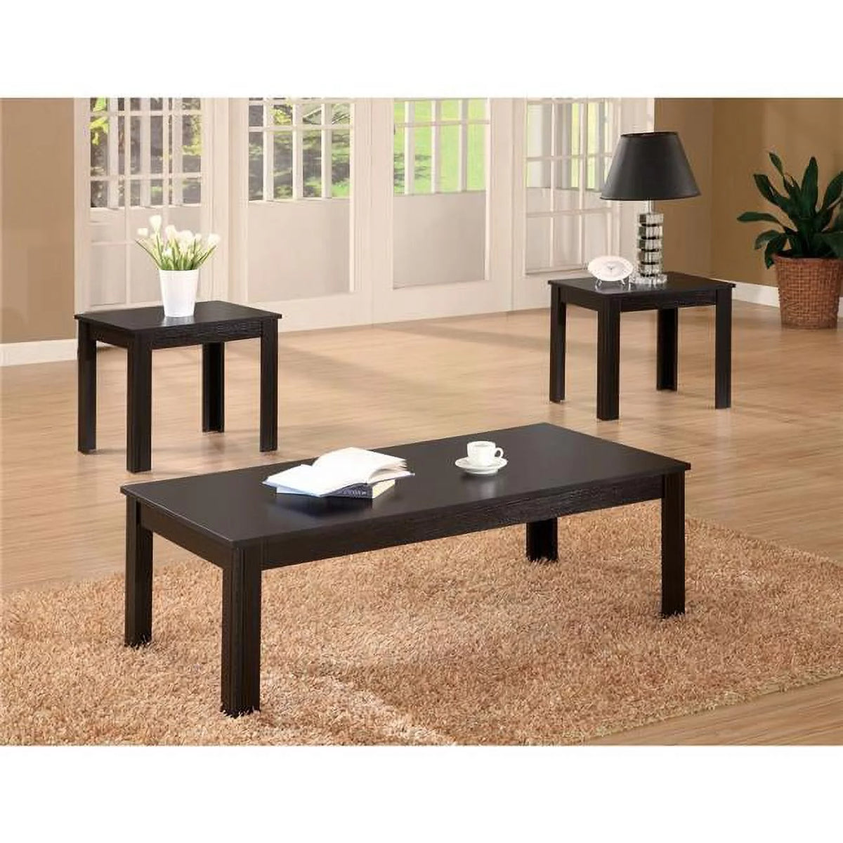 Black 3 Piece Occasional Table Set C800770