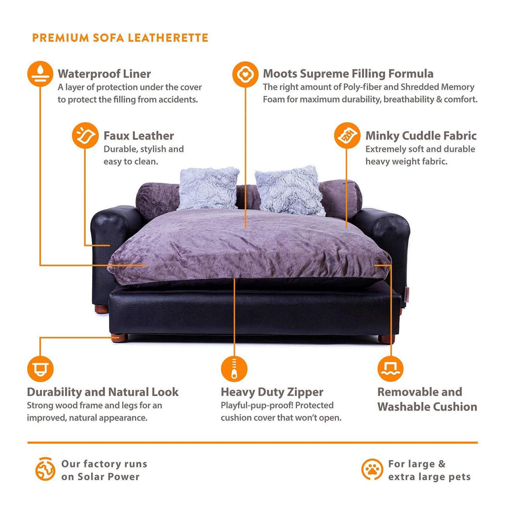 Leatherette Pets Sofa O54749