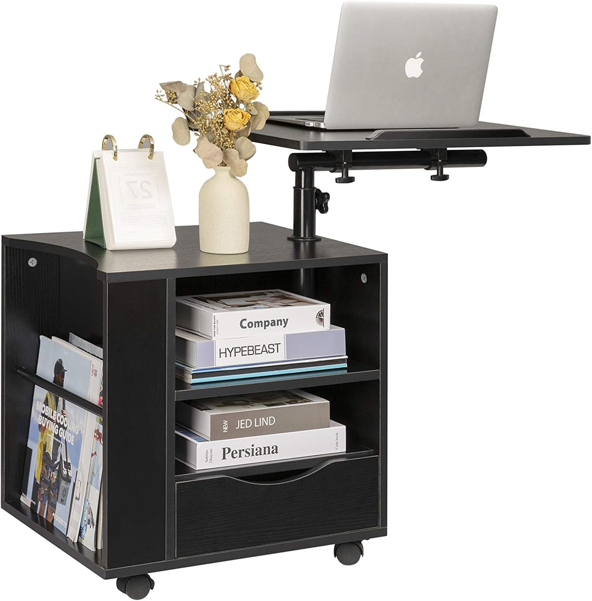Beige Wooden Nightstand with Drawers O229833
