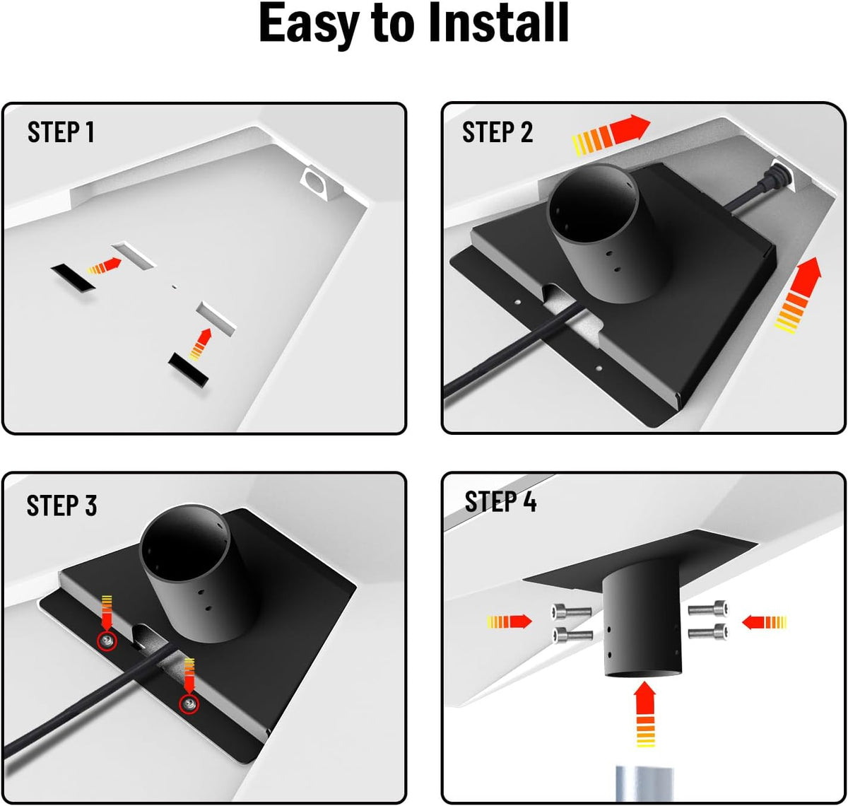 Black Starlink Gen 3 Roof Mount Adapter F9705
