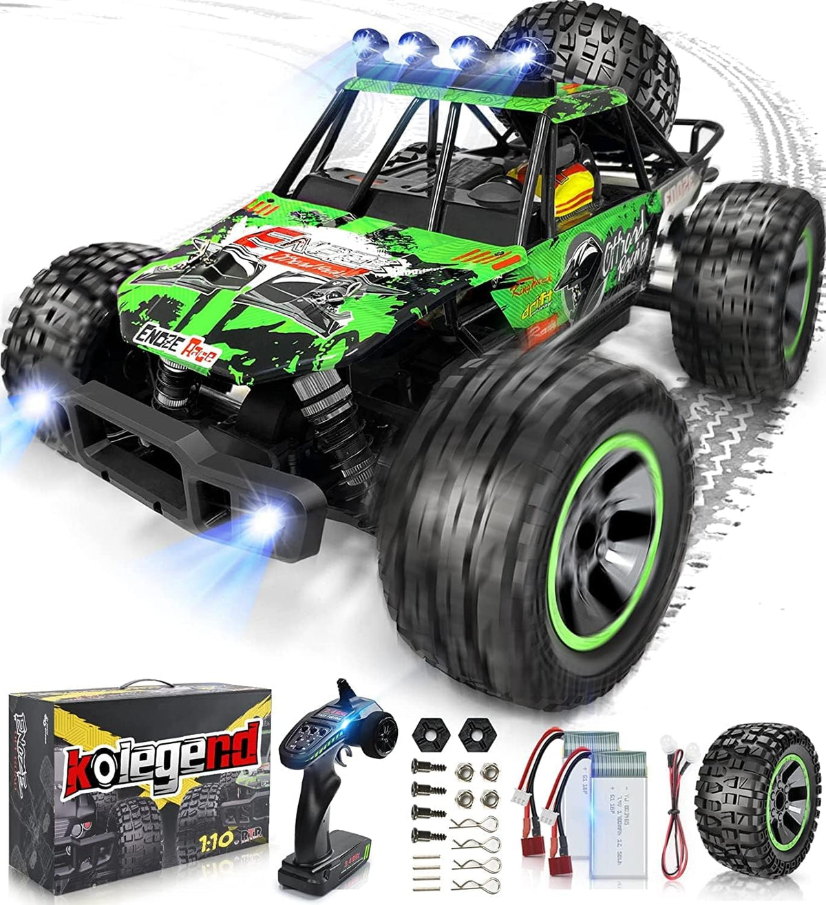 1:10 4WD Remote Control Monster Truck with 2 Batteries J774
