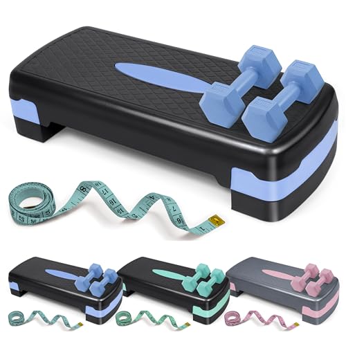 Adjustable Stepper Set with Dumbbells & Measuring Tape E498